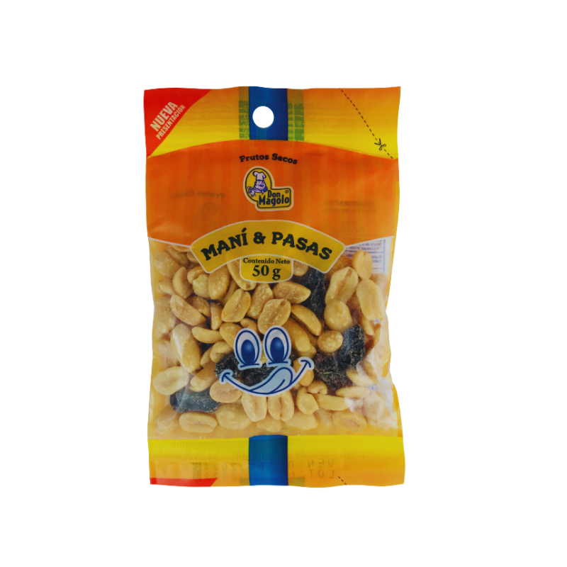 MANÍ Y UVAS PASAS 50G